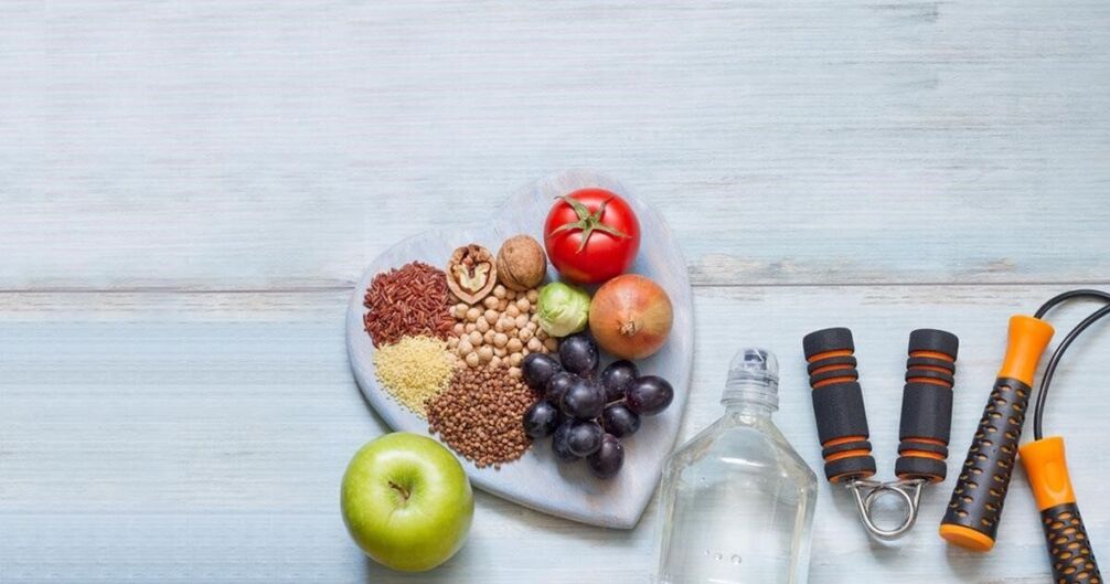nozes, frutas, legumes, cordas